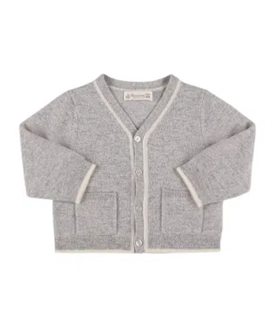 Bonpoint Kids' Knit Cardigan In Gray