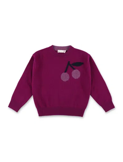 Bonpoint Kids' Knit Cherry In Purple