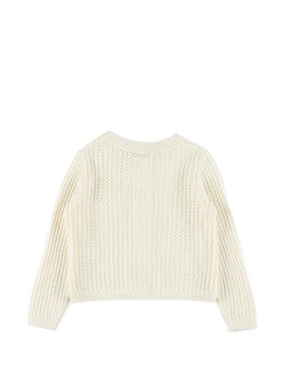 Bonpoint Kids' Knitted Cardigan In Neutral