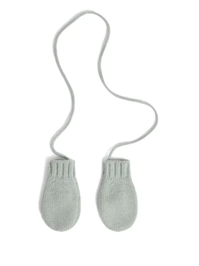 Bonpoint Babies' Knitted Wool Mittens In Blue