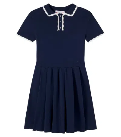 Bonpoint Kids' Labua Cotton Dress In Blue