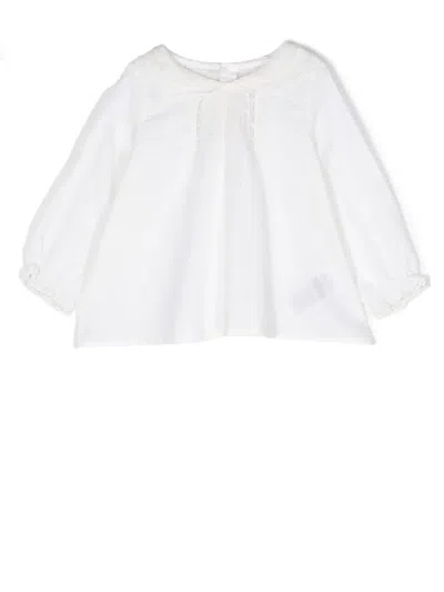 Bonpoint Babies' Lace-trim Detail Blouse In Neutrals