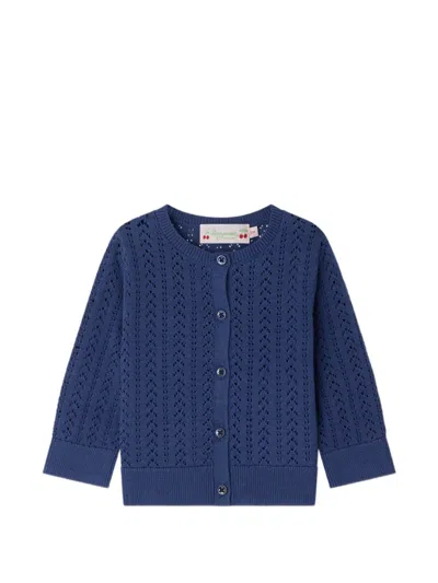 Bonpoint Laeli オープンワーク カーディガン In Blue