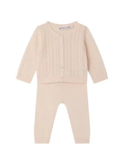 Bonpoint Babies' Laelou Openwork Trousers Set In Pink