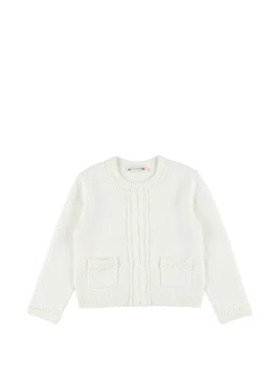 Bonpoint Laine Embroidered Cardigan In Neutral