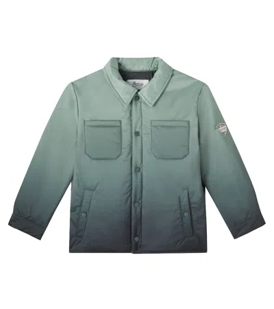 Bonpoint Kids' Laker Ombré Padded Overshirt In Green
