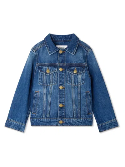 Bonpoint Kids' Lancelot Embroidered-detail Denim Jacket In Blue