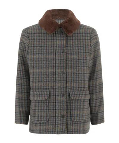 Bonpoint Lapel Long-sleeved Coat In Gray