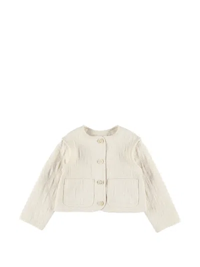 Bonpoint Kids' Lathifa Quilted Jacket In Neutral