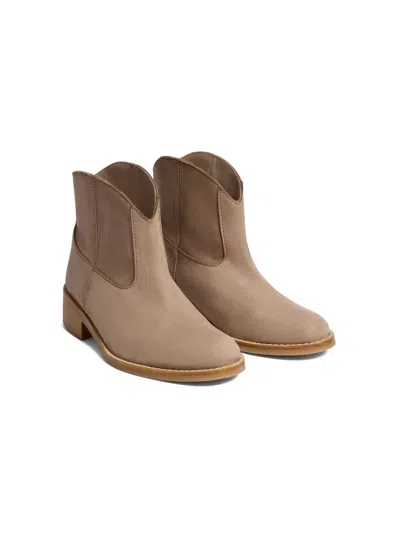 Bonpoint Kids' Leather Ankle Boots In Neutrals