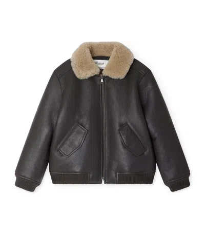 BONPOINT LEATHER AVIATOR JACKET