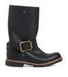 Bonpoint Leather Buckled Jace Boots In Black