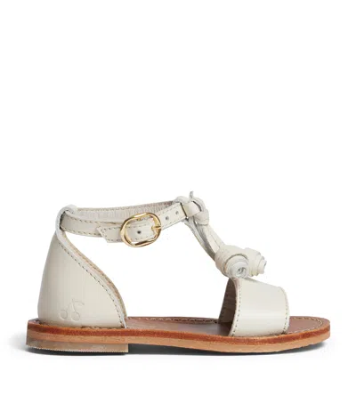 Bonpoint Kids' Leather Elmas Sandals In White