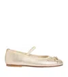 Bonpoint Joie Metallic Leather Ballet Flats In Neutral