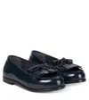 Bonpoint Jazz Fringed Leather Loafers In Blue