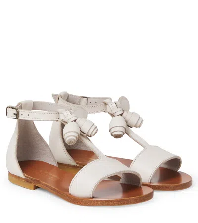Bonpoint Kids' Leather Sandals In Nude