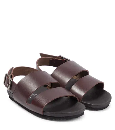 Bonpoint Kids' Leather Sandals In Brown