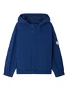 Bonpoint Lenny Hooded-buttoned Jacket In Blue
