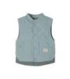 Bonpoint Leo Quilted Vest In Blue