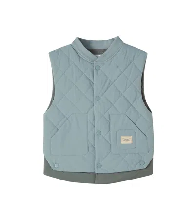 Bonpoint Kids' Leo Quilted Vest In Blue