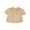 Bonpoint Liberty Cotton 'elouane' Blouse Kids In Multicolor