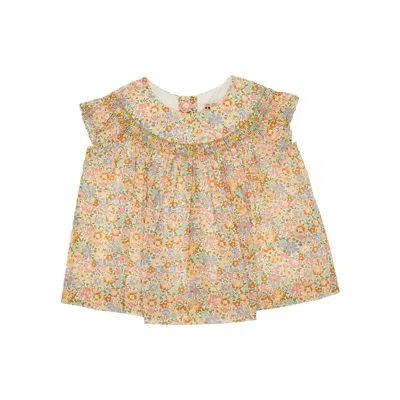 Bonpoint Liberty Fabric 'eliotine' Blouse Kids In Neutral