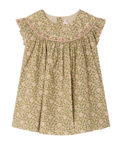 Bonpoint Liberty Floral-print Dress In Green