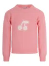 Bonpoint Liesel Embroidered Cotton Sweater In Pink