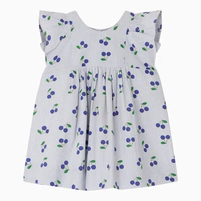 Bonpoint Light Blue Cotton Lulù Dress