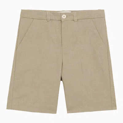 Bonpoint Kids' Light Brown Linen And Cotton Shorts
