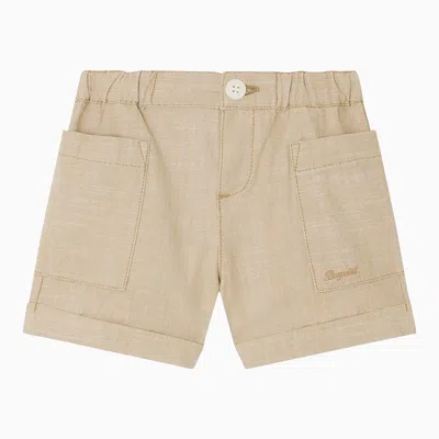 Bonpoint Light Khaki Cotton Nateo Shorts In Beige