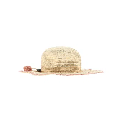 Bonpoint 'lila' Raffia Hat Kids In Pattern
