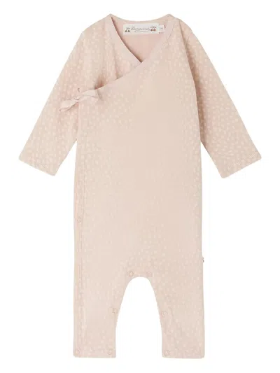 Bonpoint Babies' Lilette Wrap Romper In Nude