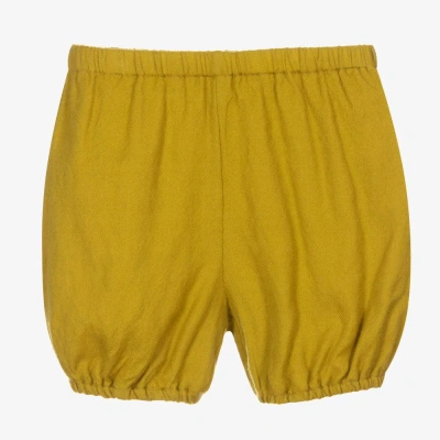 Bonpoint Babies' Lime Green Wool Shorts