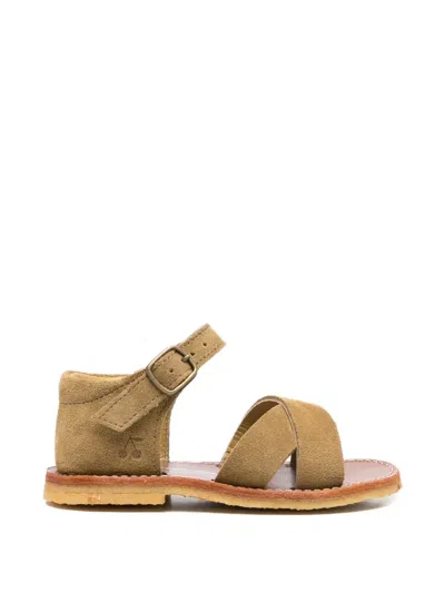 Bonpoint Kids' Lionel Open-toe Strap Sandals In Brown