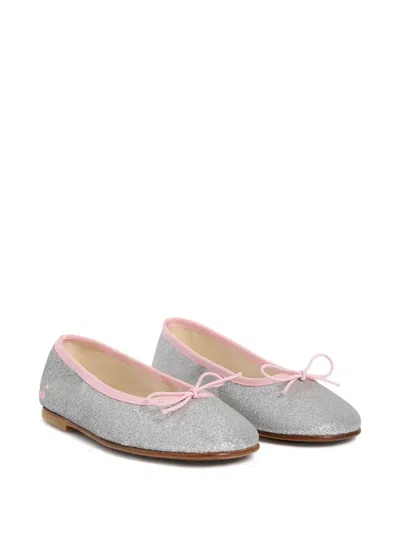 Bonpoint Kids' Lisa Glitter-effect Ballet Flats In Silver