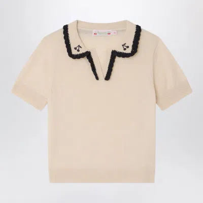 Bonpoint Lisette Wool-cotton Blend Sweater In Neutral