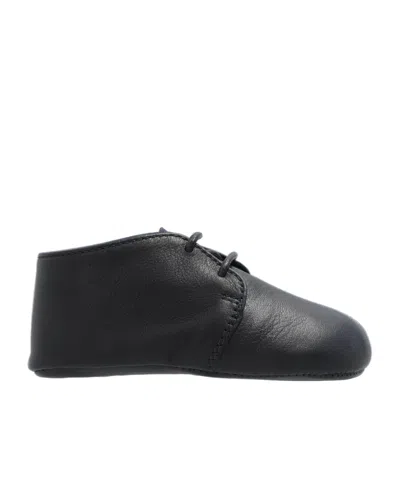 Bonpoint Little Leather Crib Shoes In Black