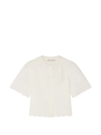 Bonpoint Lizea スカラップカラーブラウス In White