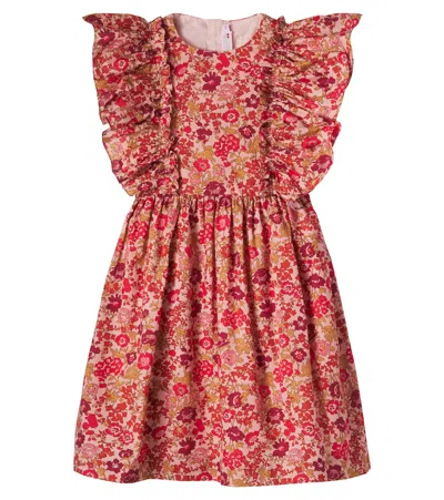 Bonpoint Kids' Lizzy Floral Ruffled Cotton Dress In Multi