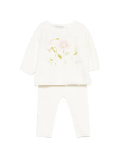 Bonpoint Babies' Loani Floral-print Trouser Set In White