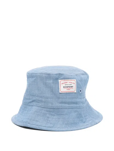 Bonpoint Babies' Log- Patch Bucket Hat In Blue