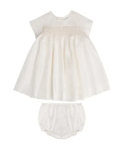 Bonpoint Logo Dress, Knickers, Two Sets. In White