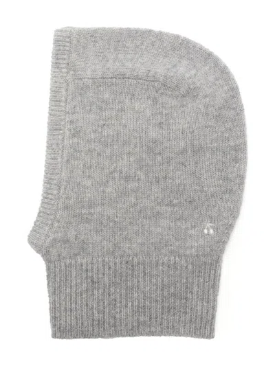 Bonpoint Kids' Logo-embroidered Cashmere Balaclava In Grey