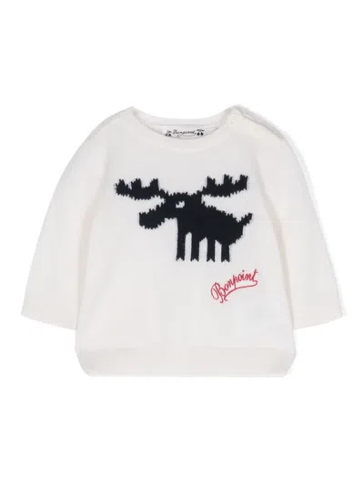 Bonpoint Babies' Logo-embroidered Cashmere Jumper In Neutrals