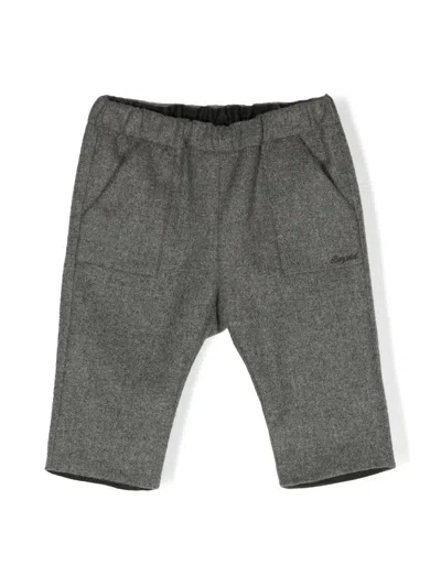 Bonpoint Babies' Logo-embroidered Elasticated-waist Trousers In Grey