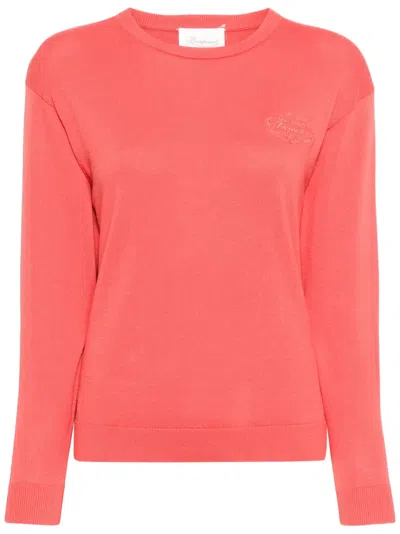 Bonpoint Logo-embroidered Sweatshirt In Red