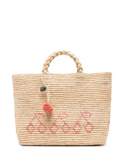 Bonpoint Kids' Logo-embroidered Tote Bag In White