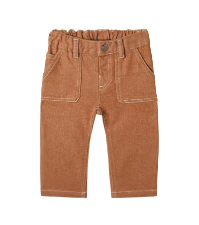Bonpoint Logo Jeans In Brown