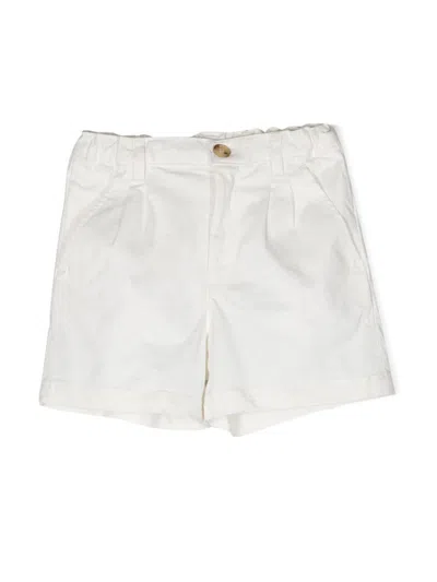 Bonpoint Kids' Logo-patch Chino Shorts In White